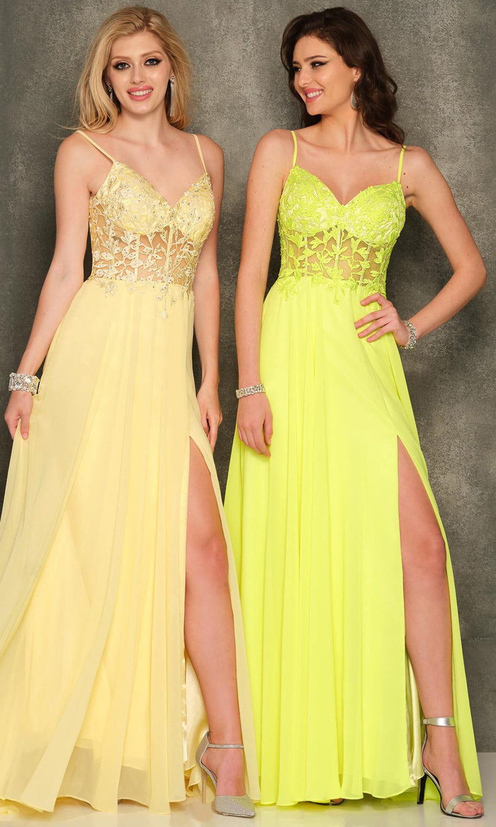 Dave & Johnny A10364W - Cutout Back A-Line Dress with Lace Applique Prom Dresses