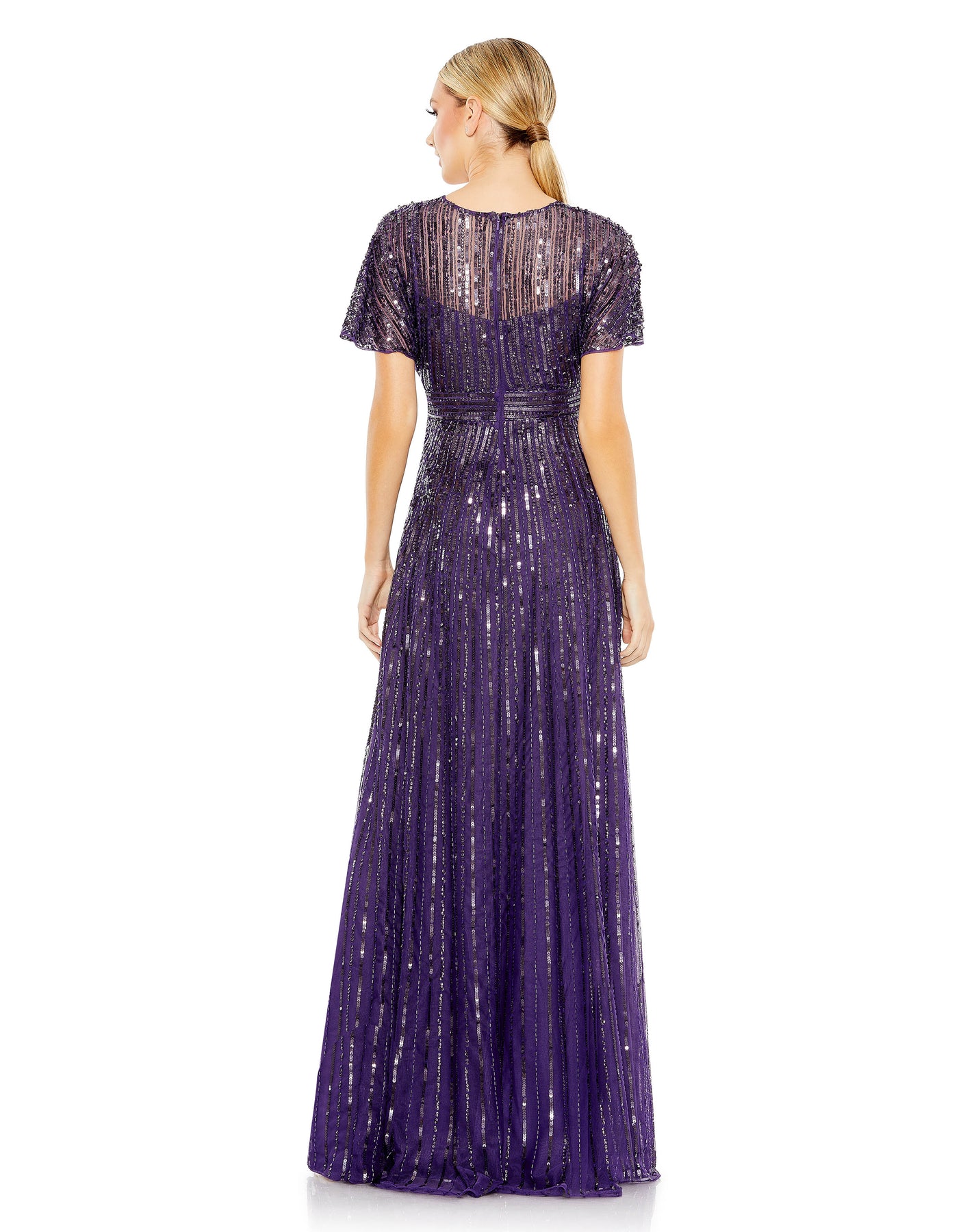 Mac Duggal 10868 - Sequin Ornate A-Line Evening Dress