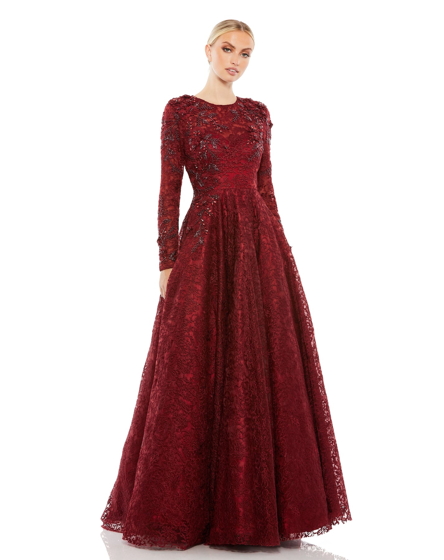 Mac Duggal Evening - 11121D Long Sleeve A-line Gown