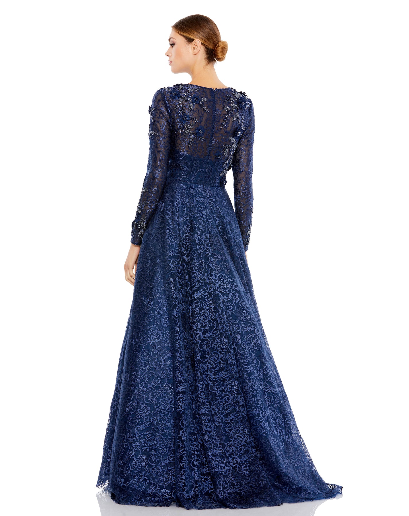 Mac Duggal Evening - 11121D Long Sleeve A-line Gown