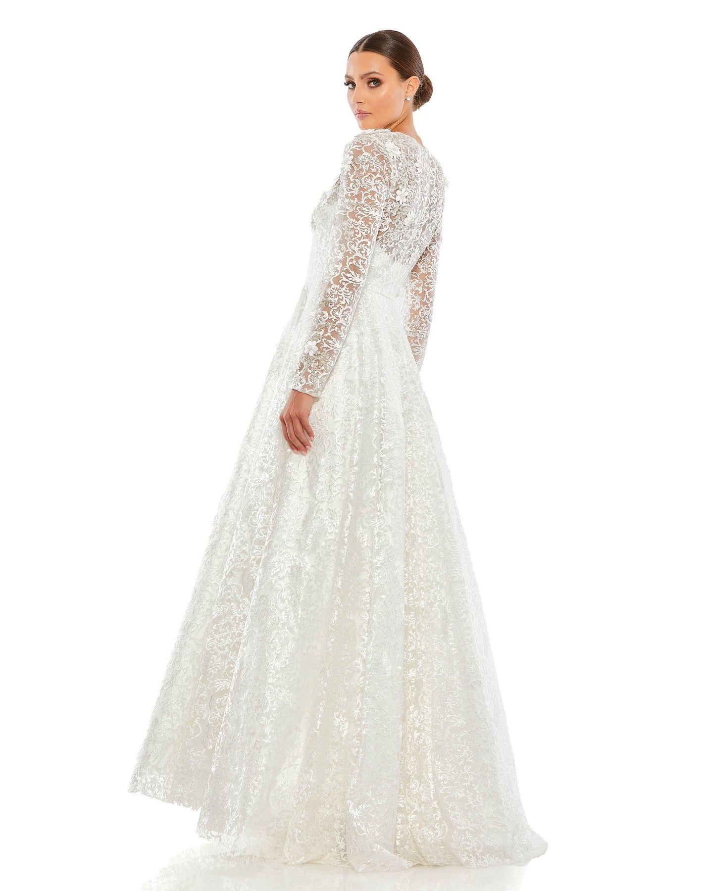 Mac Duggal Evening - 11121D Long Sleeve A-line Gown