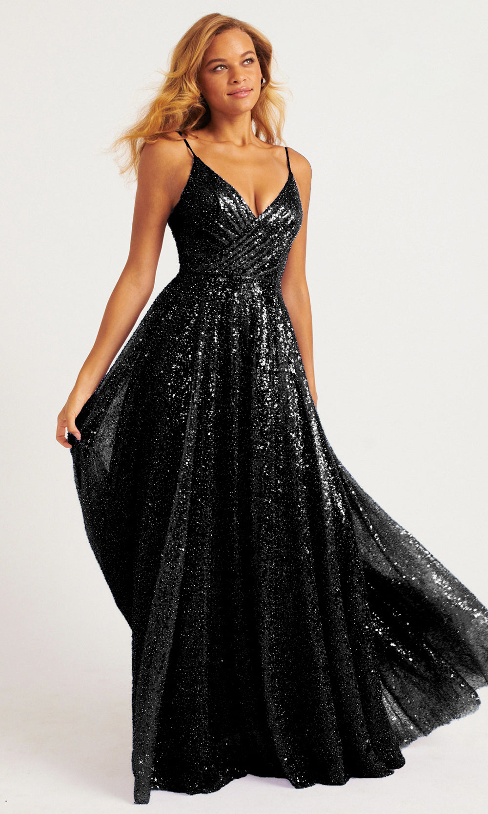 Faviana 11203 - Radiant Sequin Mesh A-Line Gown Prom Dresses
