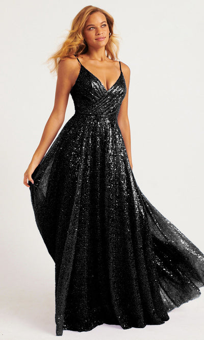 Faviana 11203 - Radiant Sequin Mesh A-Line Gown Prom Dresses