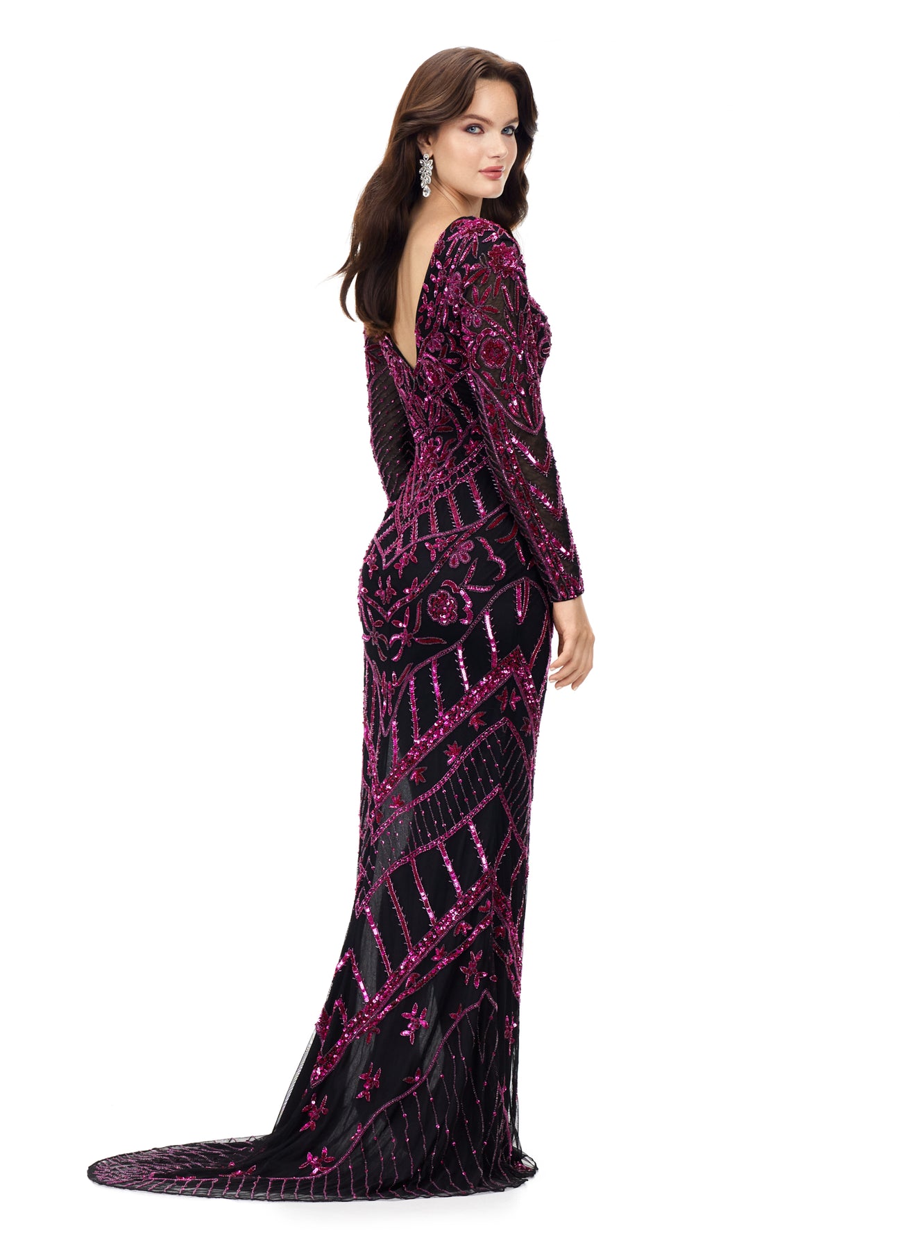 Ashley Lauren 11239 - High Slit Gown
