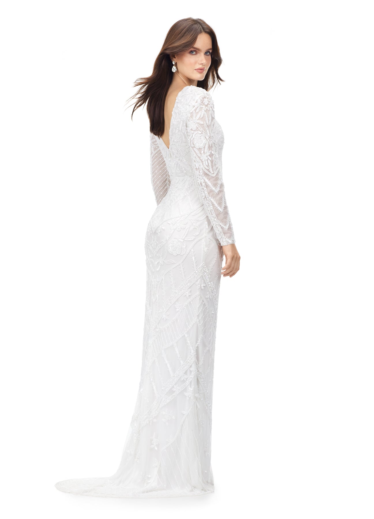 Ashley Lauren 11239 - High Slit Gown