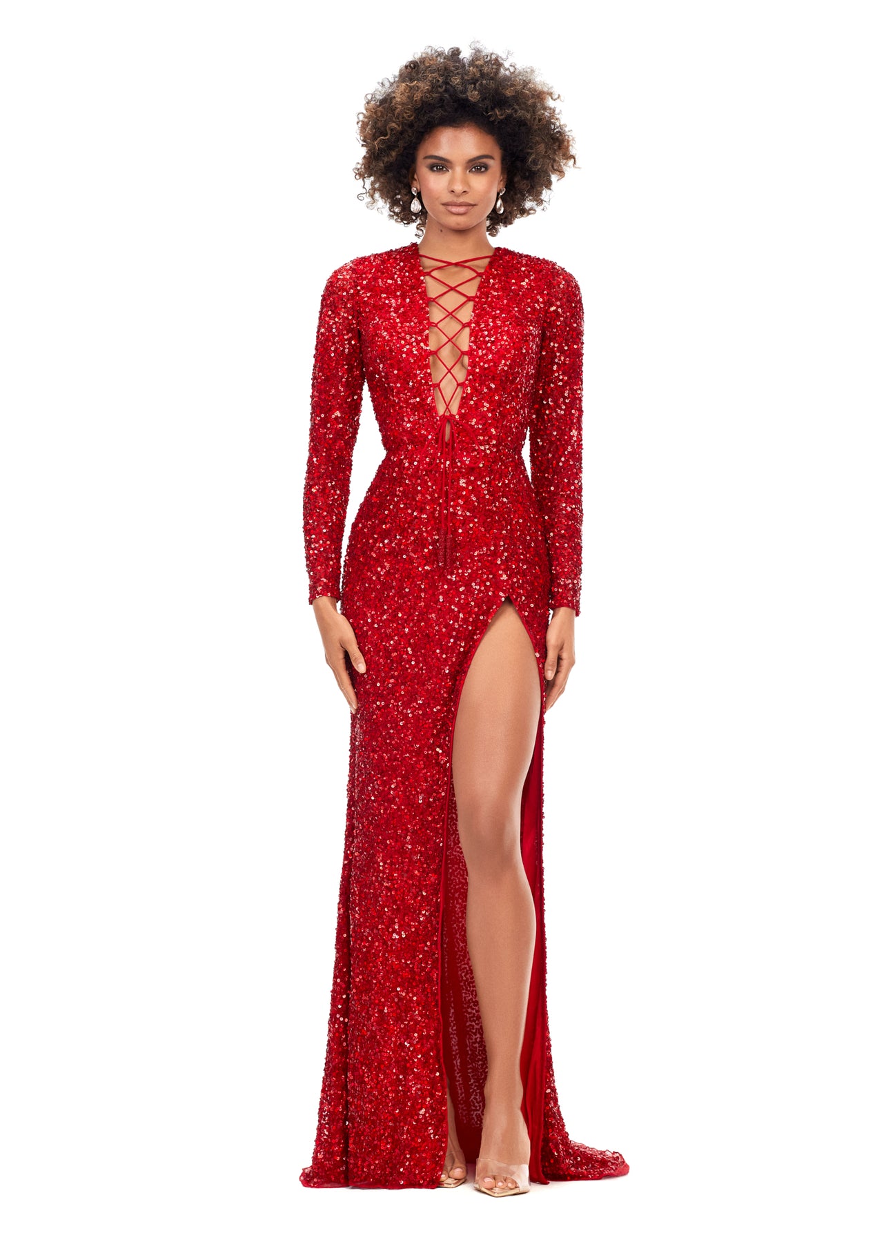 Ashley Lauren 11241 - V-Neck Gown
