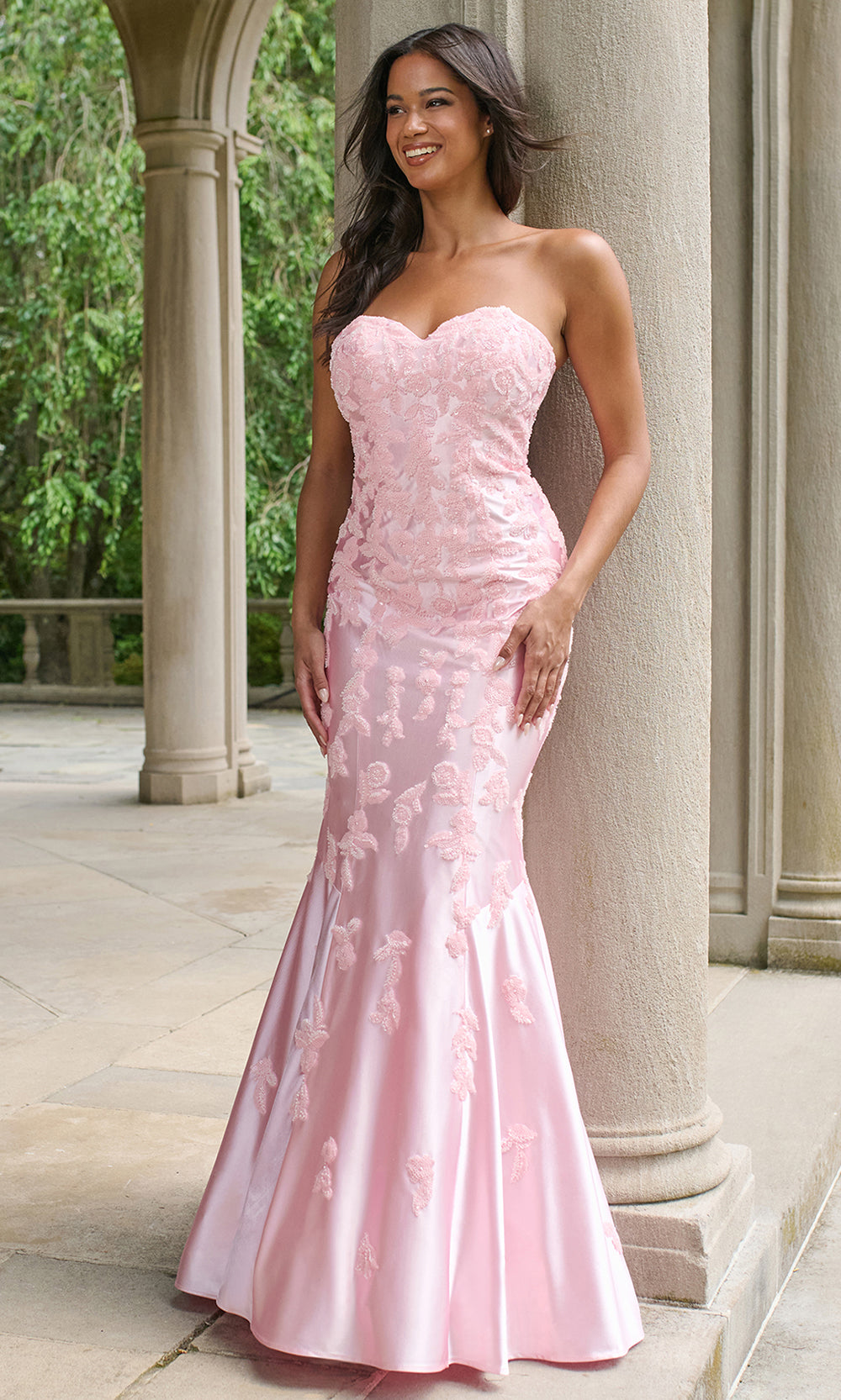 Faviana 11271 - Sequined Mermaid Style Prom Gown