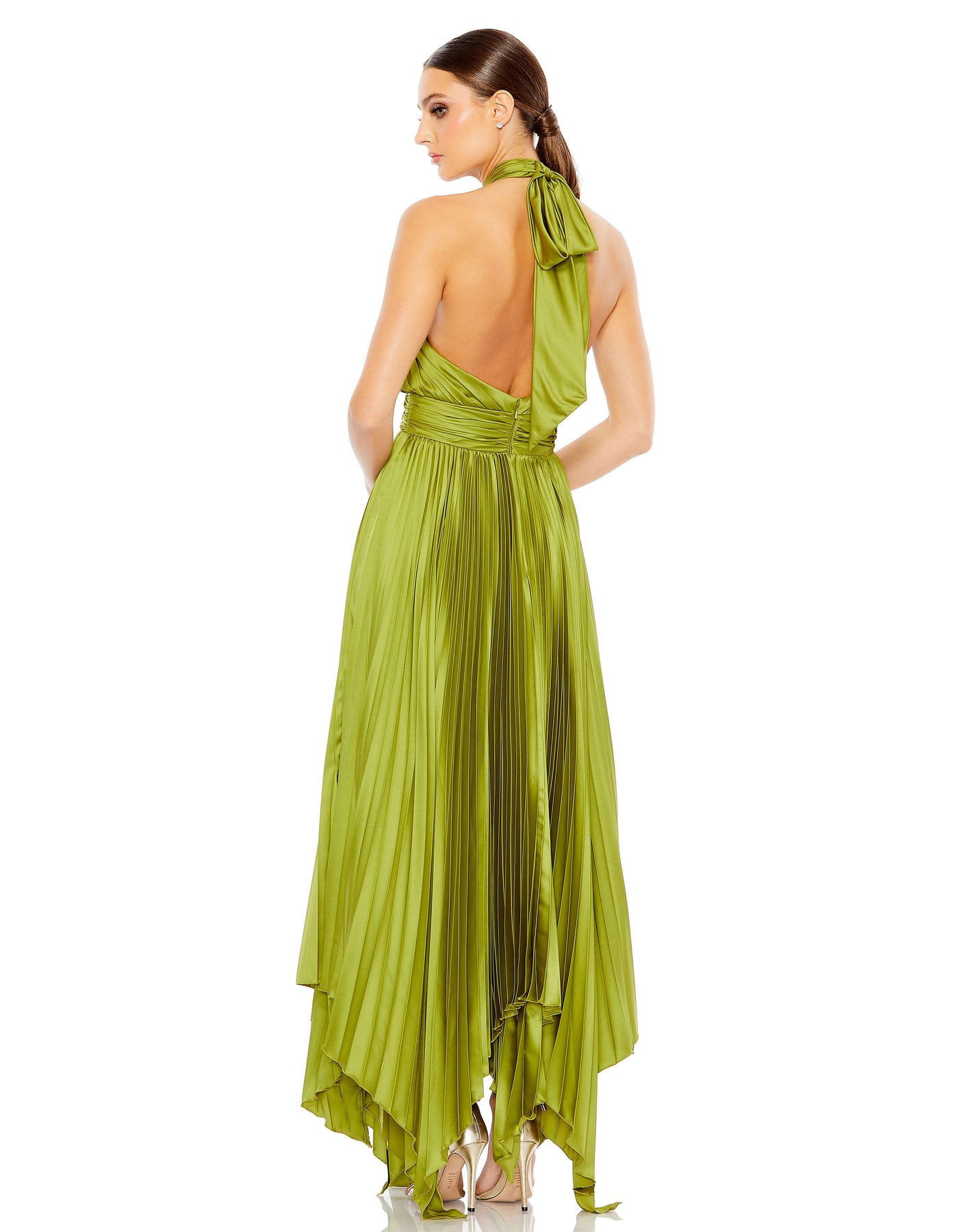Mac Duggal 11302 - Crisscross Bodice Halter Prom Dress