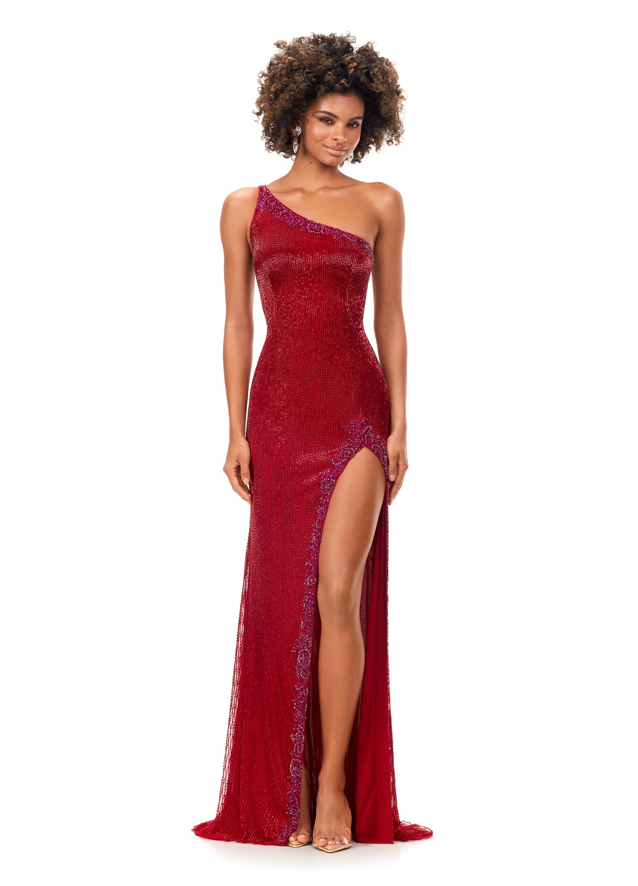 Ashley Lauren 11352 - Asymmetrical Neck Gown