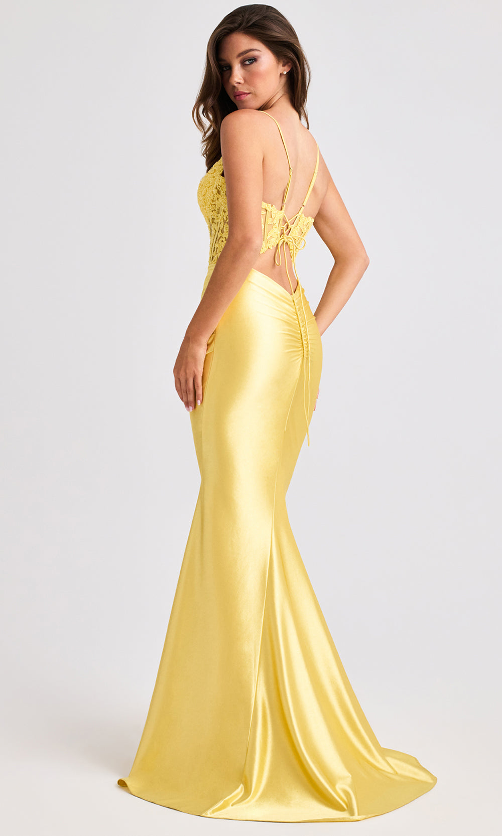 Faviana 11400 - Satin Tie-Back Sheath Prom Gown Prom Dresses