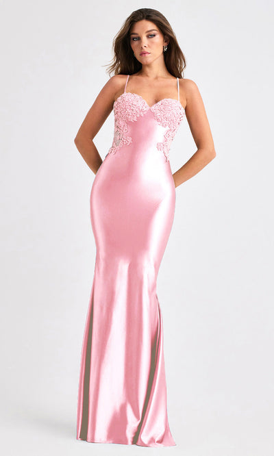 Faviana 11403 - Illusion Mesh Sides Sweetheart Gown Prom Dresses
