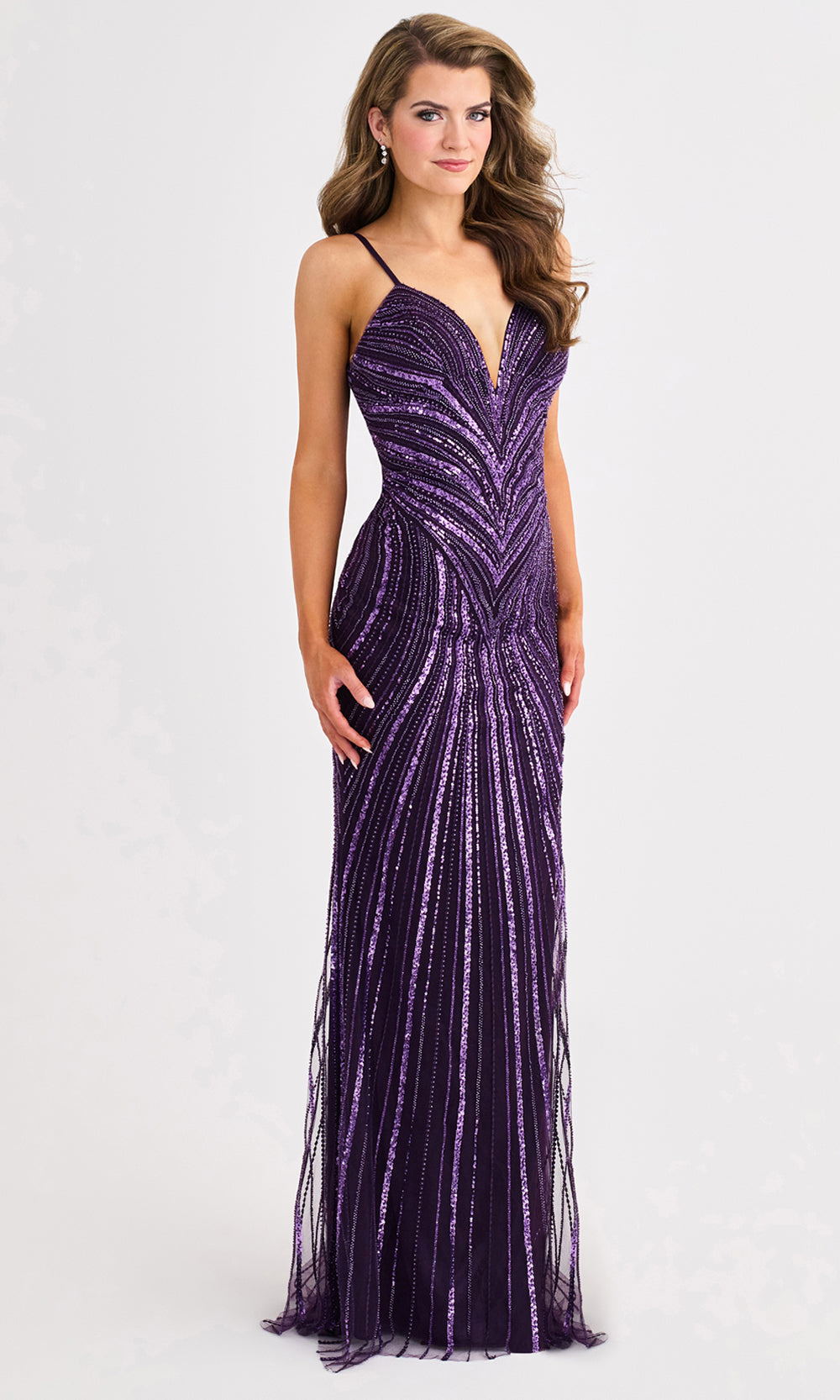 Faviana 11412 - Sleeveless Bead Encrusted Prom Dress Prom Dresses