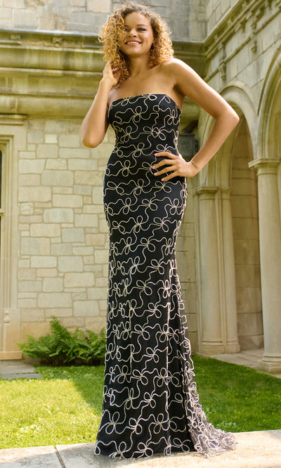 Faviana 11416 - Lace-Up Back Strapless Beaded Gown Prom Dresses