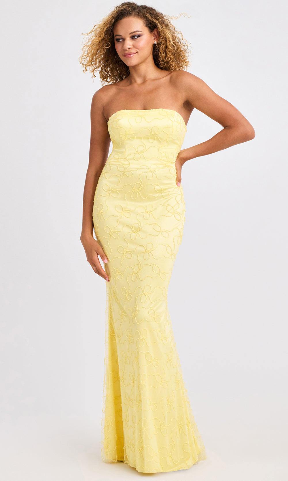 Faviana 11416 - Lace-Up Back Strapless Beaded Gown Prom Dresses