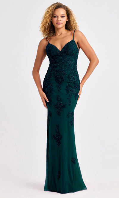 Faviana 11428 - Open Back Beaded Embellished Gown Prom Dresses