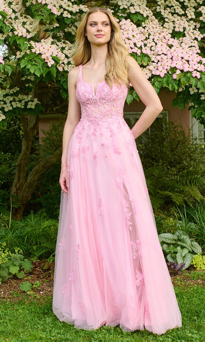 Faviana 11437 - Beaded Lace A-Line Tulle Dress Prom Dresses