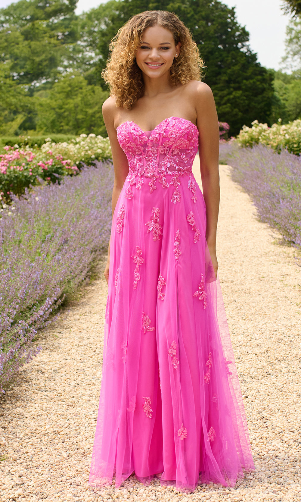 Faviana 11474 - Sweetheart Tulle Sequin Prom Dress Prom Dresses