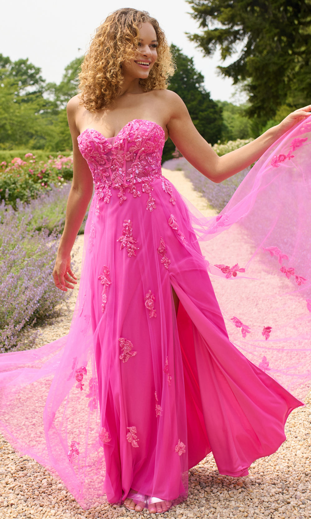 Faviana 11474 - Sweetheart Tulle Sequin Prom Dress Prom Dresses