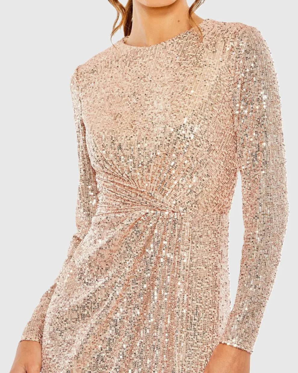Ieena Duggal 11659 - Sequined Evening Gown