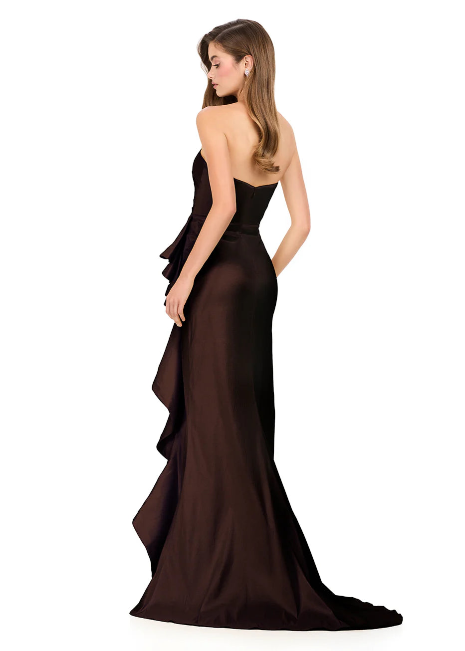 Ashley Lauren 11751 - Strapless Side Ruffle Evening Dress