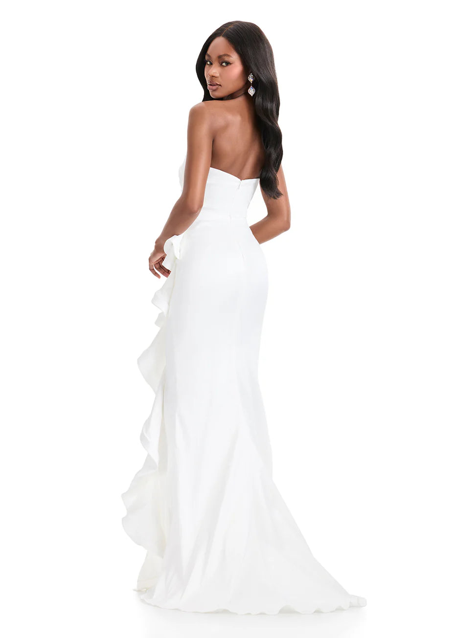 Ashley Lauren 11751 - Strapless Side Ruffle Evening Dress