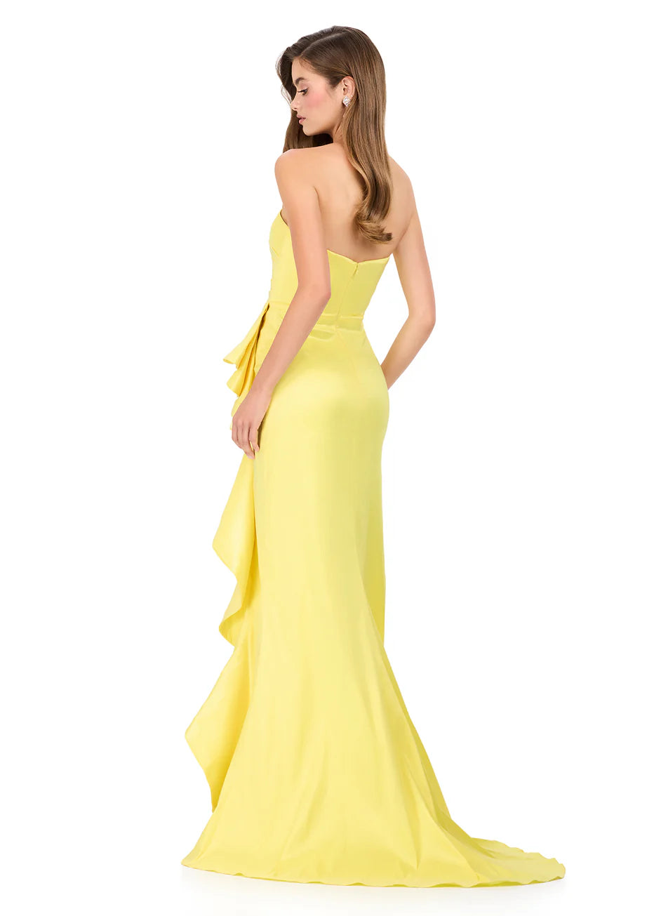 Ashley Lauren 11751 - Strapless Side Ruffle Evening Dress