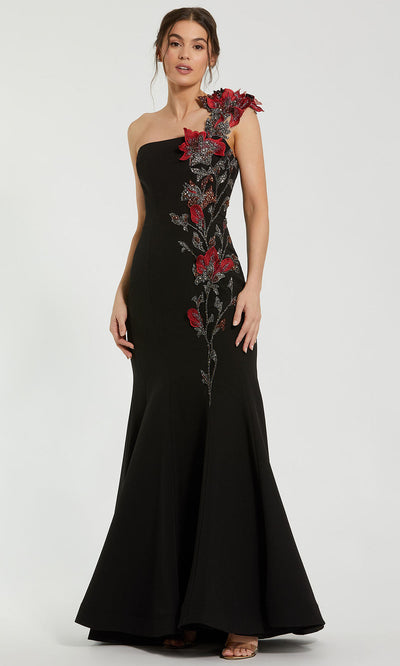 Mac Duggal 11779 - Appliqued Crepe Mermaid Evening Dress Prom Dresses