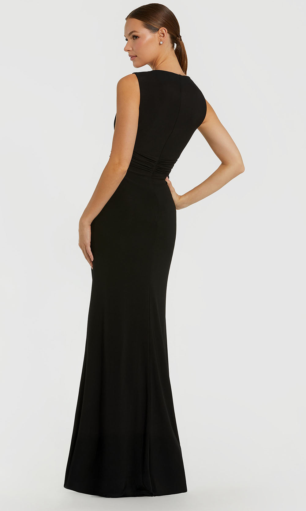 Ieena Duggal 11815 - Ruched Bodice Sleeveless Sheath Gown Mother of the Bride Dresses in Black Multi 
