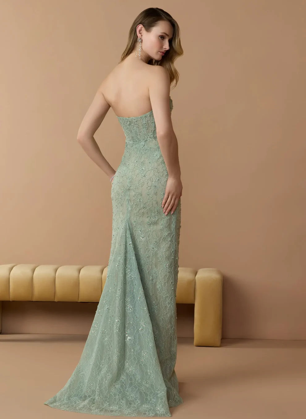 Mac Duggal 11830 - Beaded Lace Sweetheart Evening Dress