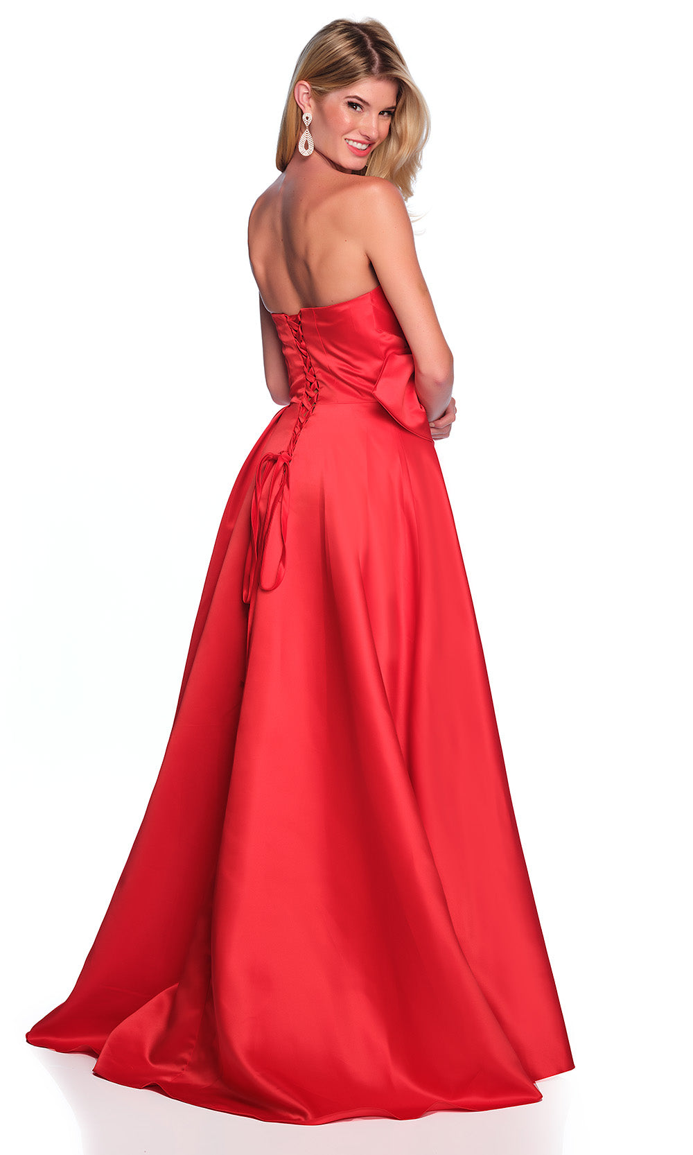 Dave & Johnny 11850 - Oversized Bow A-Line Long Dress Prom Dresses