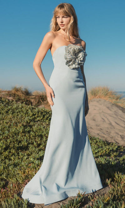 Mac Duggal 11855 - Straight Neck Trumpet Gown with Rhinestone Detail Evening Dresses