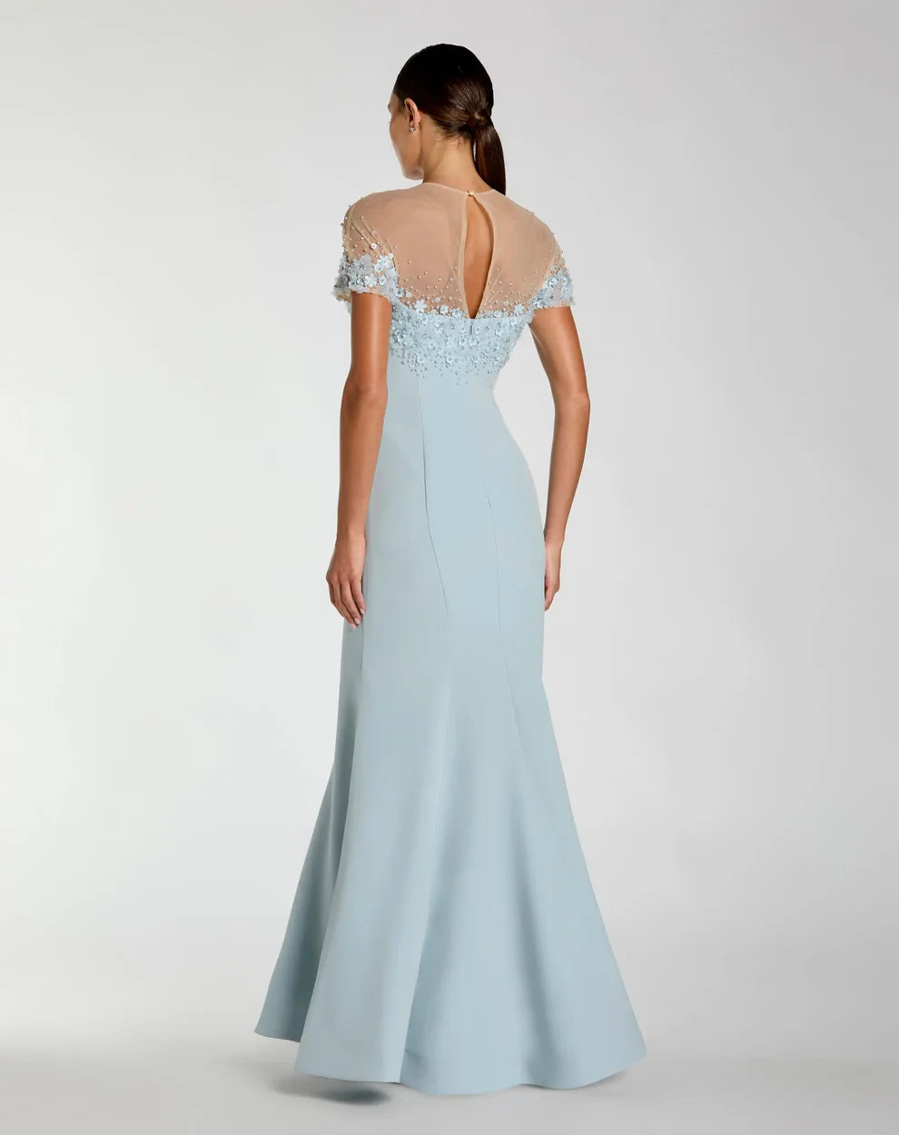 Mac Duggal 11867 - Embellished Capelet Evening Dress
