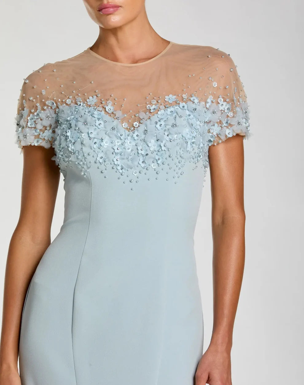 Mac Duggal 11867 - Embellished Capelet Evening Dress