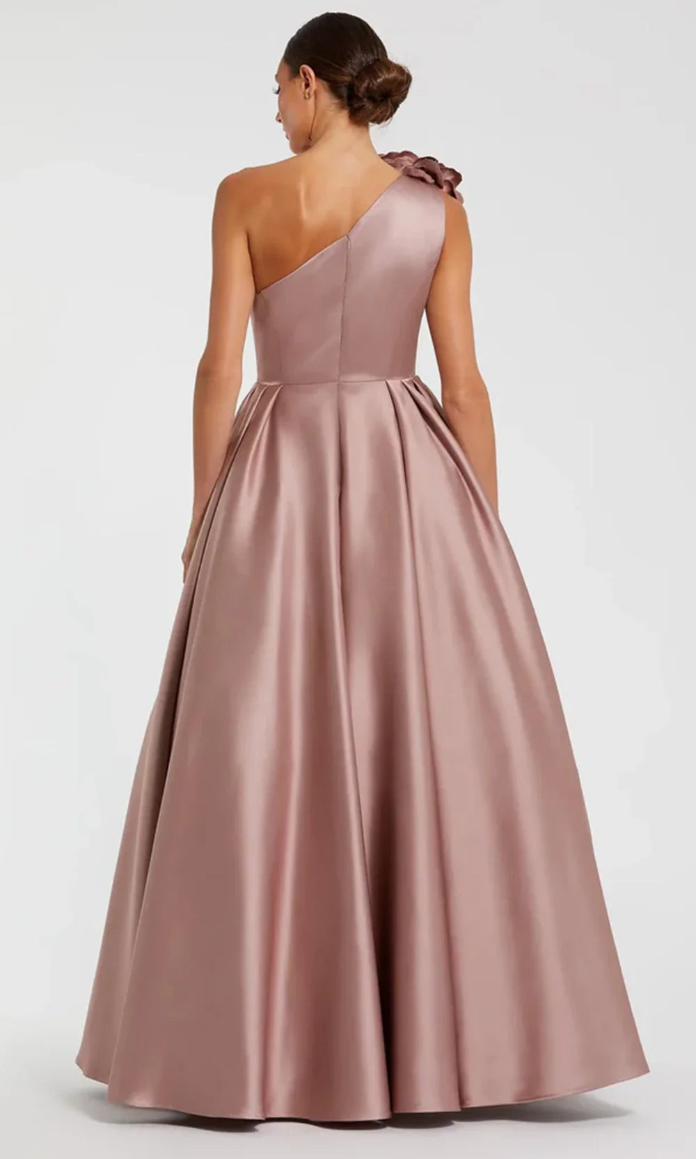 Mac Duggal 11874 - Pleated Bodice 3D Floral Strap Gown Ball Gowns