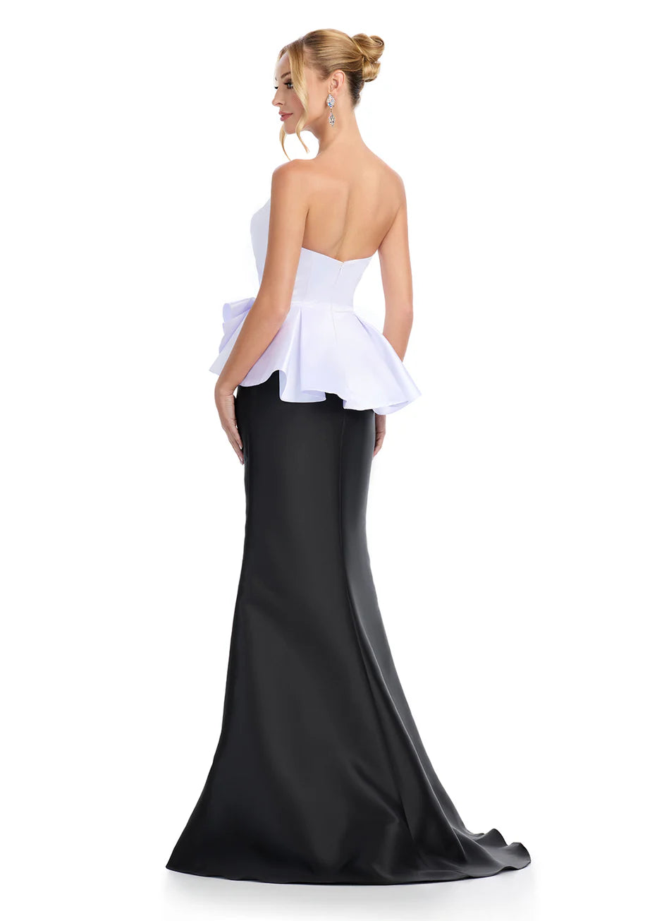 Ashley Lauren 11874 - Strapless Peplum Waist Prom Dress