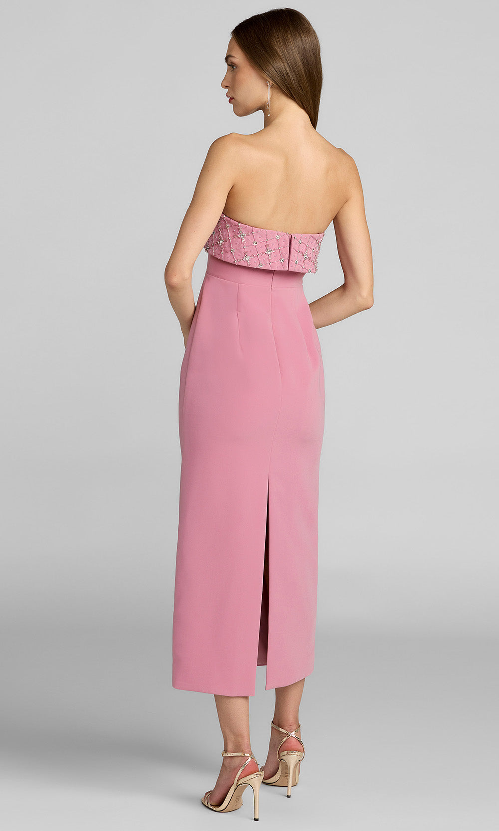 Ieena Duggal 11883 - Strapless Rhinestone Bodice Column Dress Prom Dresses in Orchid  