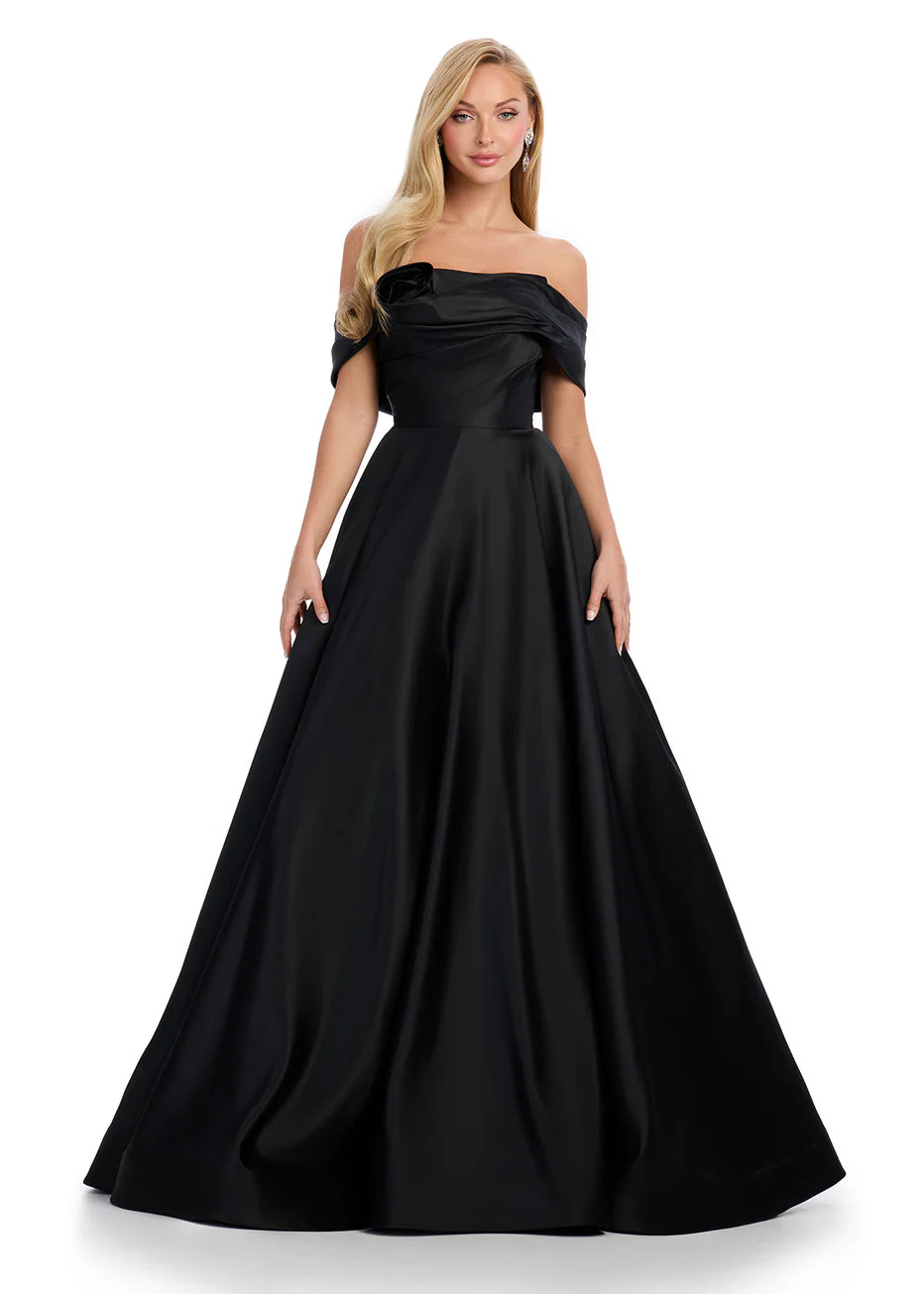 Ashley Lauren 11914 - Off Shoulder Mikado Ballgown