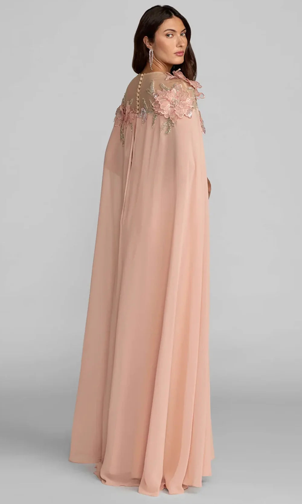 Mac Duggal 11942 - Illusion Jewel Embellished Long Gown Mother Of The Bride Dresses in Pink  