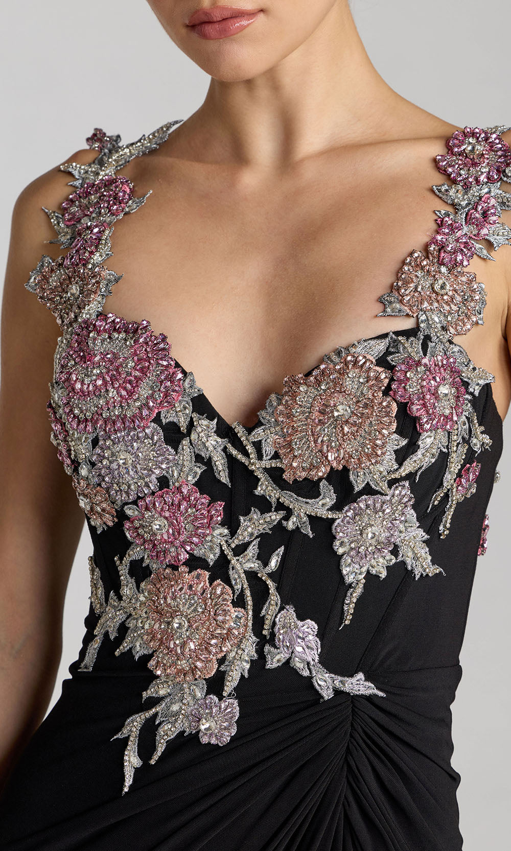 Mac Duggal 11956 - Sleeveless Beaded Embroidered Dress Prom Dresses in Black and Multi