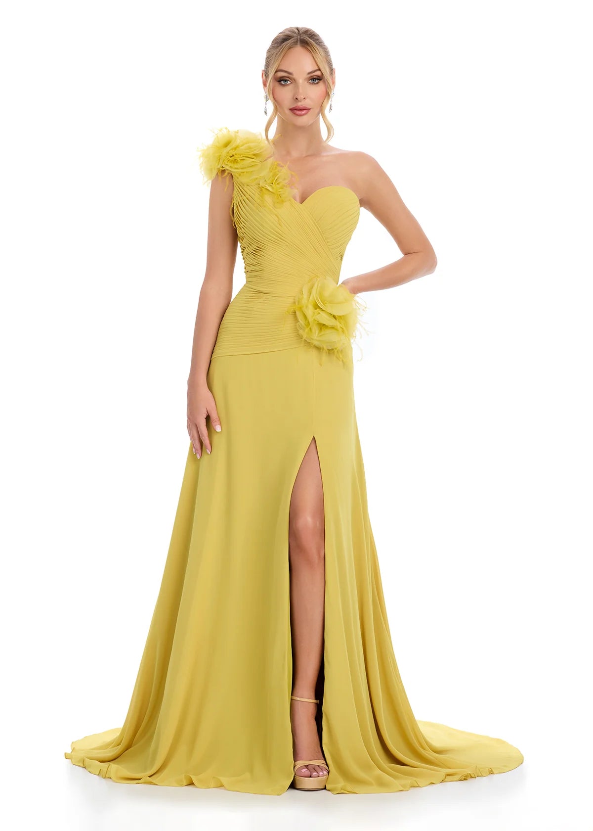 Ashley Lauren 11969 - Sweetheart Front Slit Prom Dress
