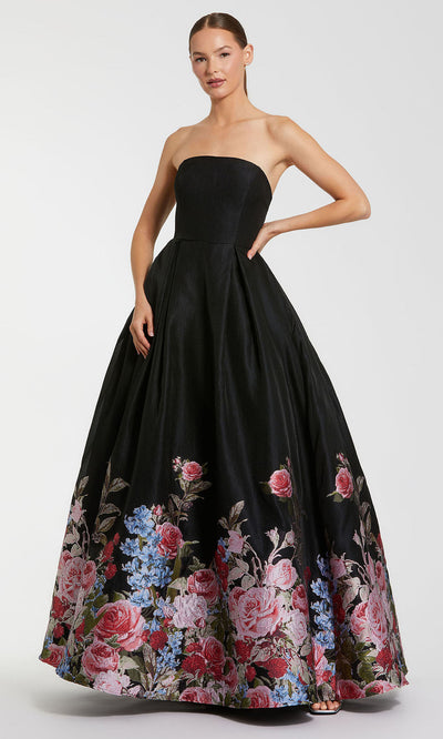Mac Duggal 11970 - Straight Neckline Floral Ballgown Ball Gowns