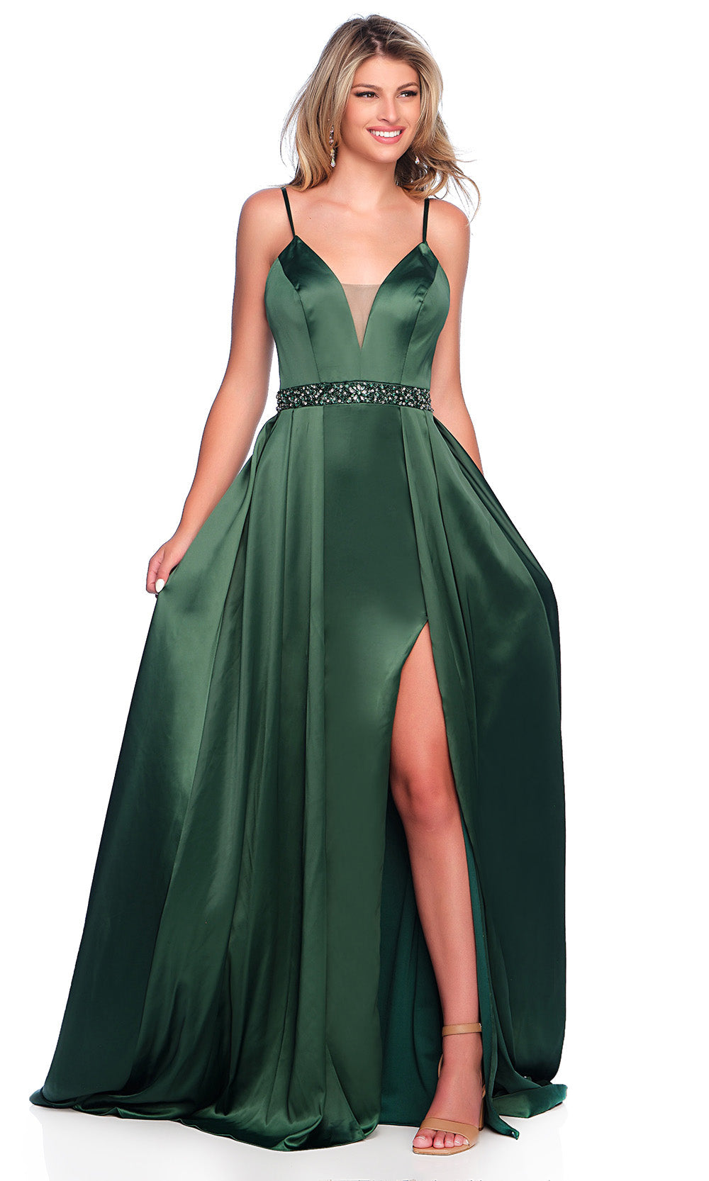 Dave & Johnny 11971 - Pleated Overskirt Sleeveless Prom Dress Prom Dresses