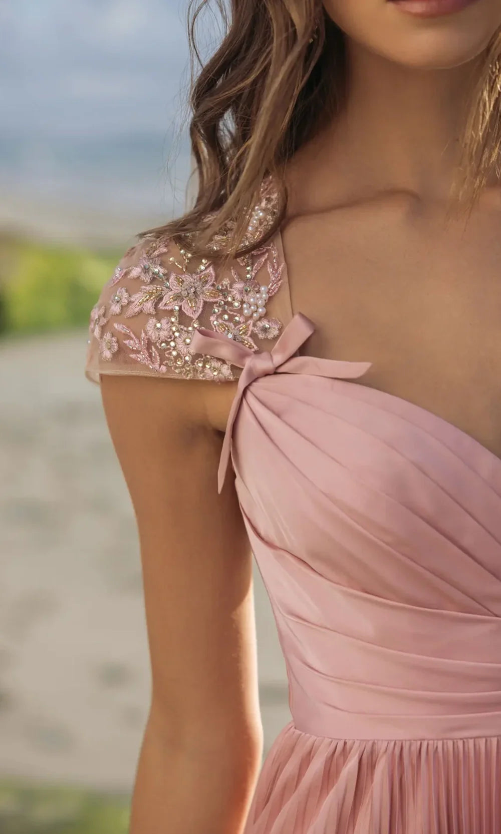 Mac Duggal 11987 - Sweetheart Pleated Charmeuse Evening Gown Formal Gowns in Rose  