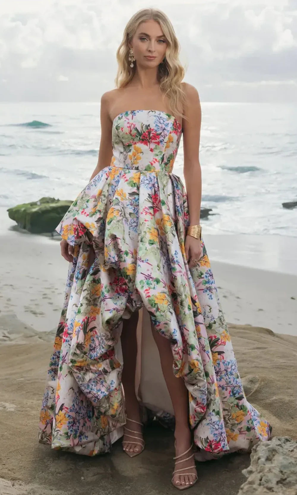 Mac Duggal 11991 - Floral Bubble Hem Ballgown Ball Gowns in Pastel Multi 