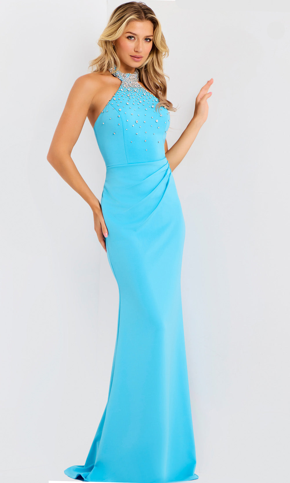 Jovani 45483 - Sleeveless Halter Neck Prom Dress Prom Dresses