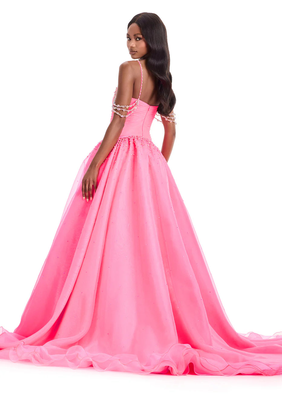 Ashley Lauren 12048 - Ruched Sweetheart Embellished Gown