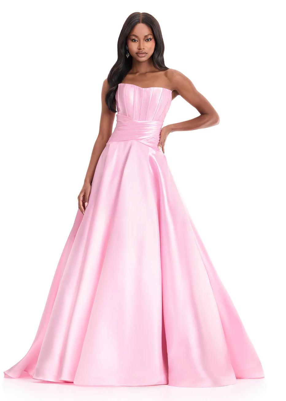 Ashley Lauren 12055 - Semi-Sweetheart Mikado Ballgown