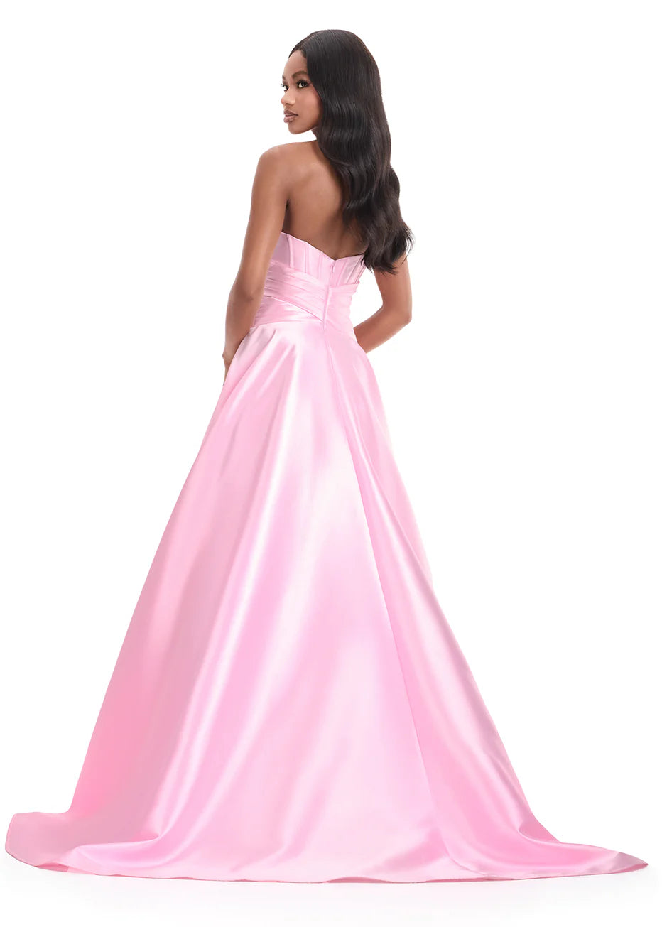 Ashley Lauren 12055 - Semi-Sweetheart Mikado Ballgown