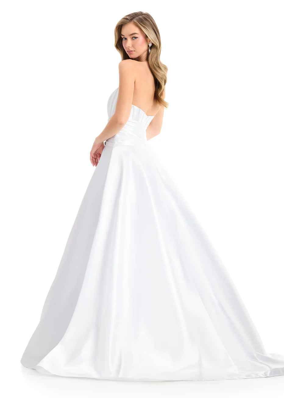 Ashley Lauren 12055 - Semi-Sweetheart Mikado Ballgown