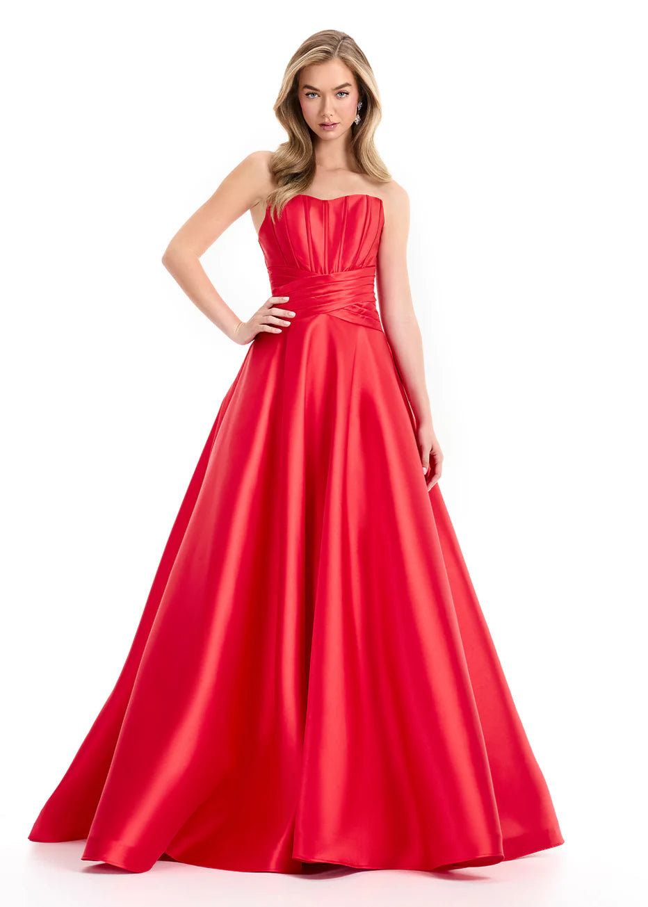 Ashley Lauren 12055 - Semi-Sweetheart Mikado Ballgown